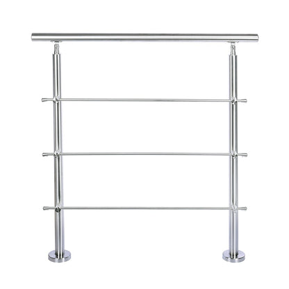 Silver Floor Mount Stainless Steel Handrail for Slopes and Stairs