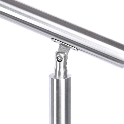 Silver Floor Mount Stainless Steel Handrail for Slopes and Stairs