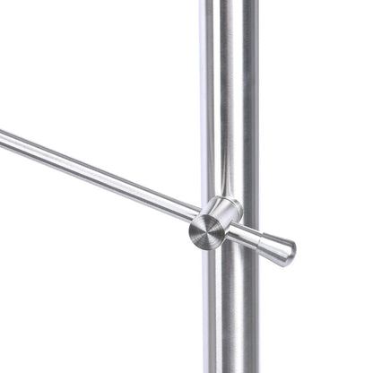 Silver Floor Mount Stainless Steel Handrail for Slopes and Stairs