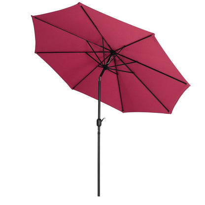 3M Backyard Sunshade Parasol Garden Tilt Umbrella with Crank