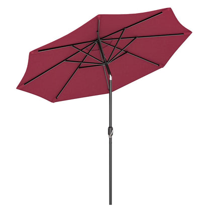 3M Backyard Sunshade Parasol Garden Tilt Umbrella with Crank