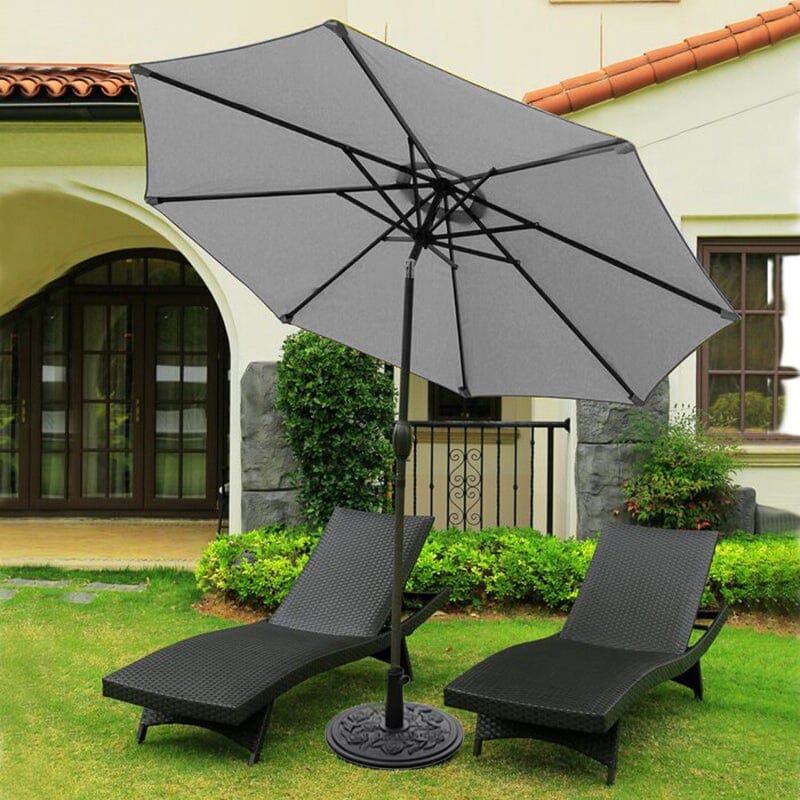 3M Backyard Sunshade Parasol Garden Tilt Umbrella with Crank