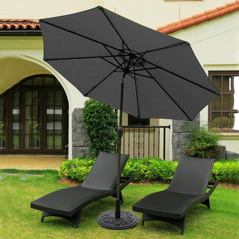 3M Backyard Sunshade Parasol Garden Tilt Umbrella with Crank