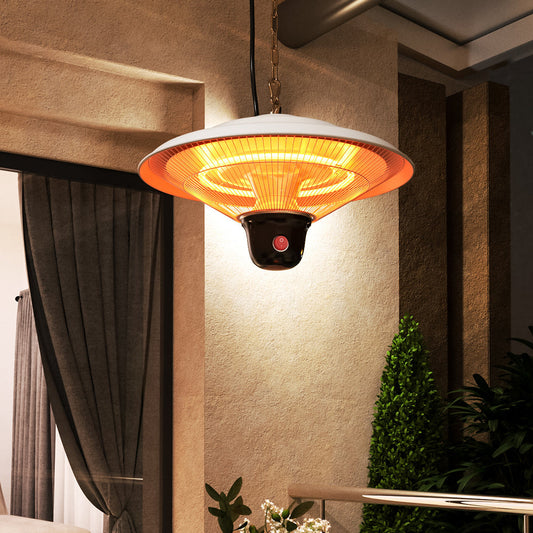 Patio Heater Ceiling Hanging Lamp 500/1000/1500W Remote Control Adjustable