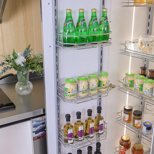 Tall Tandem Metal Pull Out Pantry 6 Shelves