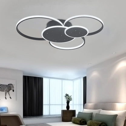 115W Modern 5 Rings LED Ceiling Light White Light