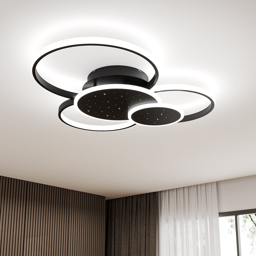 115W Modern 5 Rings LED Ceiling Light White Light