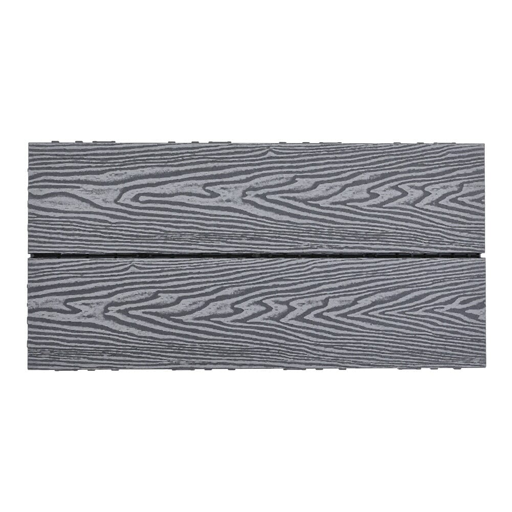 Wood Grain Composite Deck Tile Set of 6