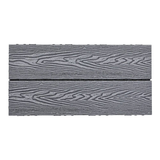 Wood Grain Composite Deck Tile Set of 6