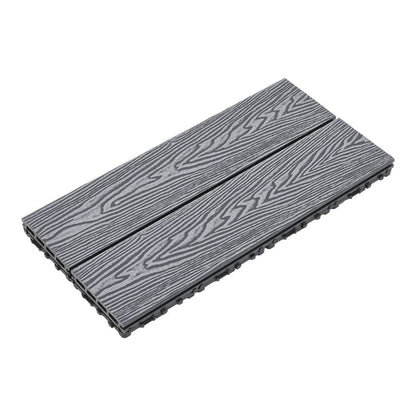 Wood Grain Composite Deck Tile Set of 6