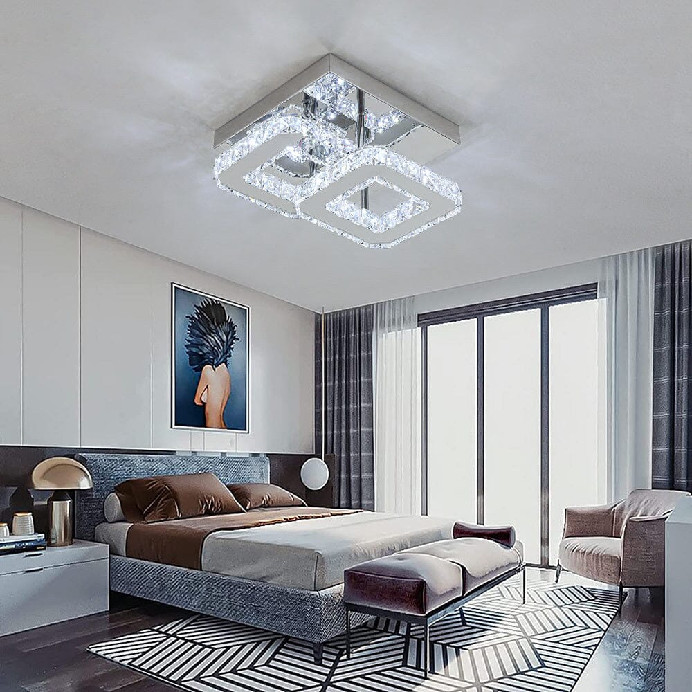 Double Tier Square Crystal Celling Light