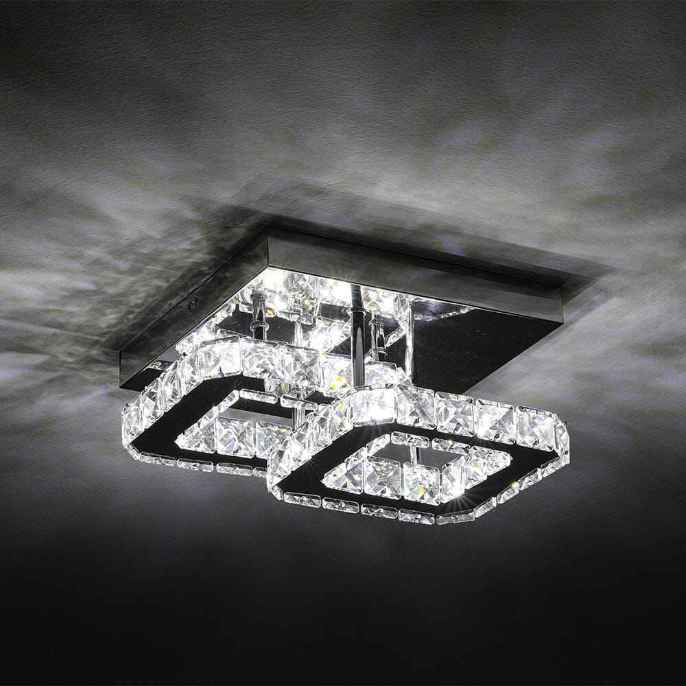 Double Tier Square Crystal Celling Light