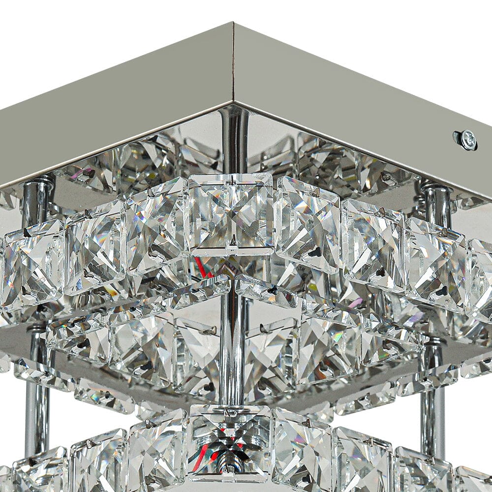 Double Tier Square Crystal Celling Light
