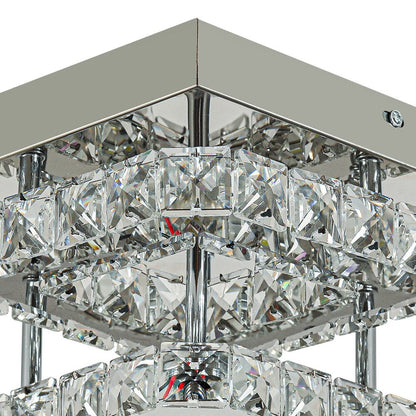 Double Tier Square Crystal Celling Light