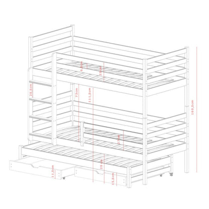 Luke Bunk Bed with Trundle and Storage