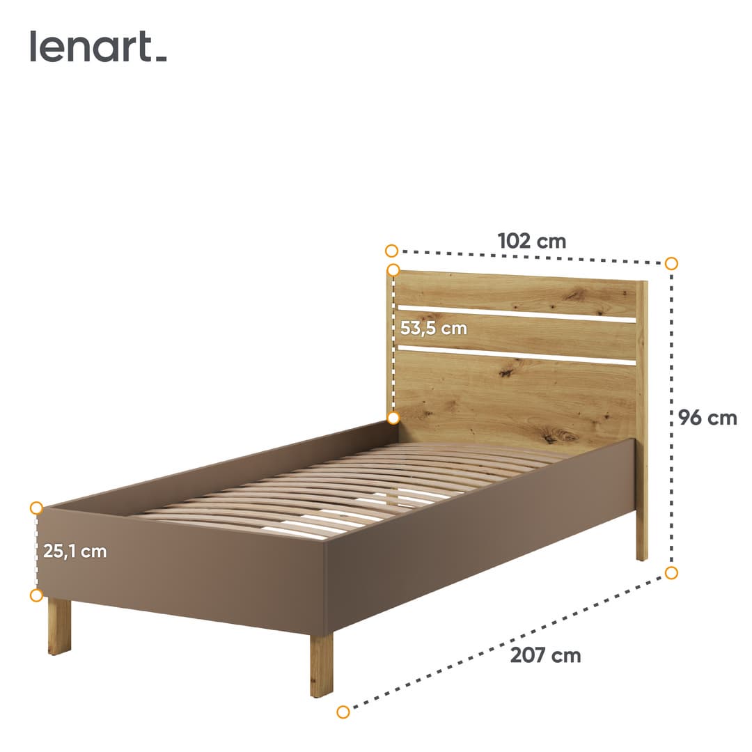 هيكل سرير Lenny LY-10 [مفرد في الاتحاد الأوروبي]