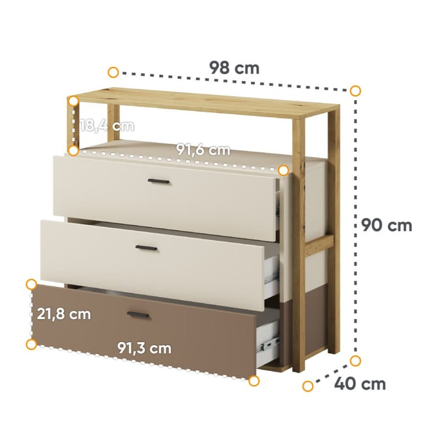 Lenny LY-06 Chest Of Drawers 98cm