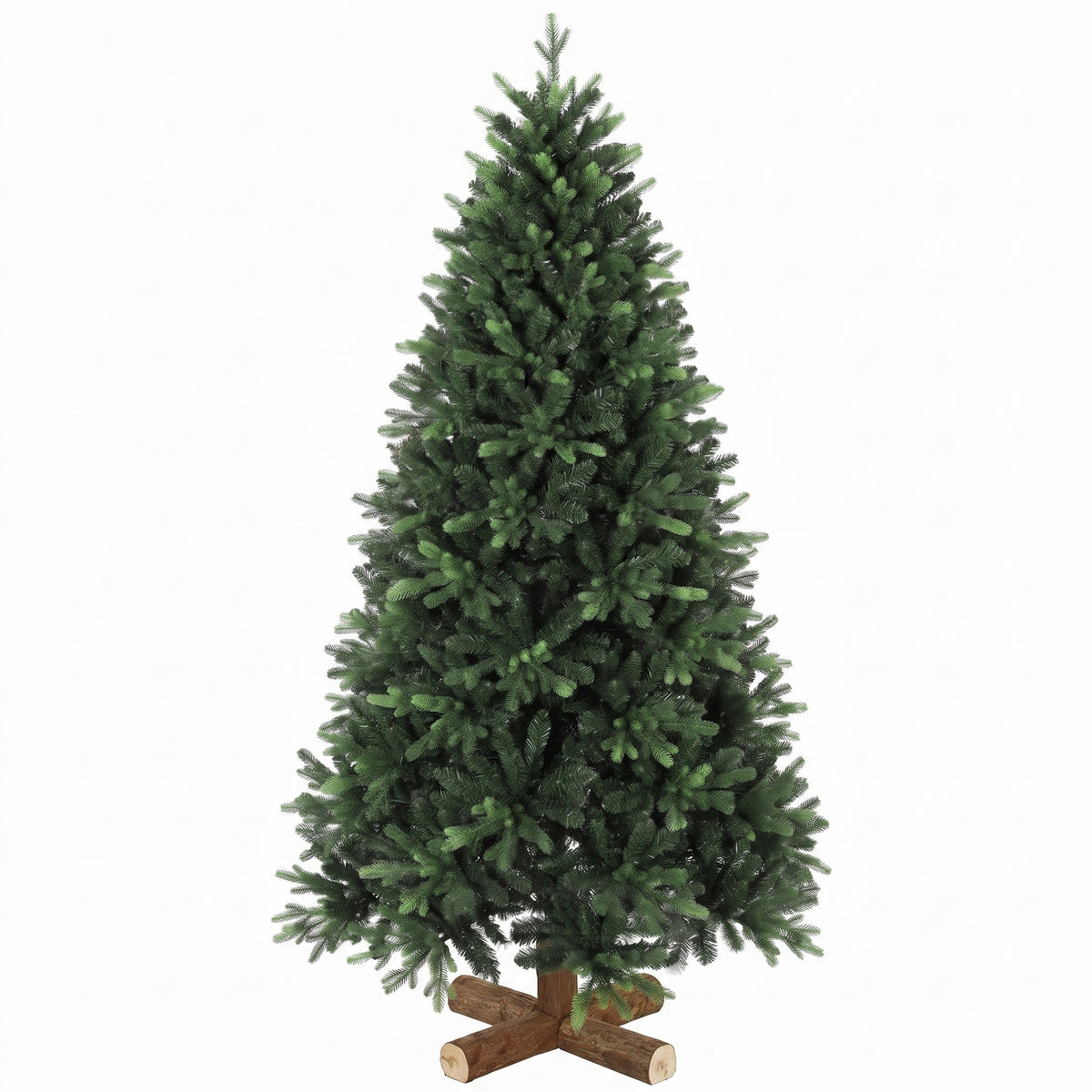 HOMCOM Artificial Christmas Tree, Hinged Xmas Tree with 2419 PE & PVC Branch Tips, 6ft, Green