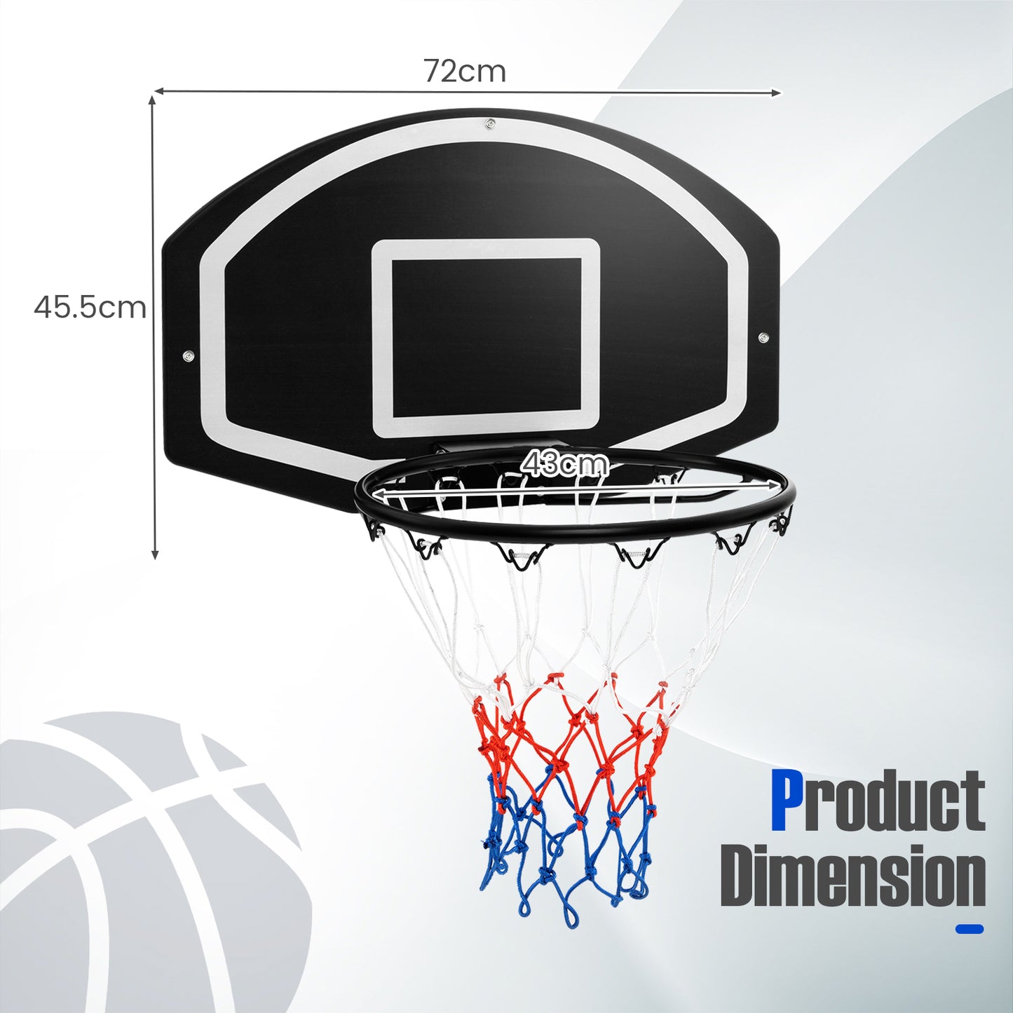 Large Indoor Wall Mounted Basketball Set for Kids Teens Adults