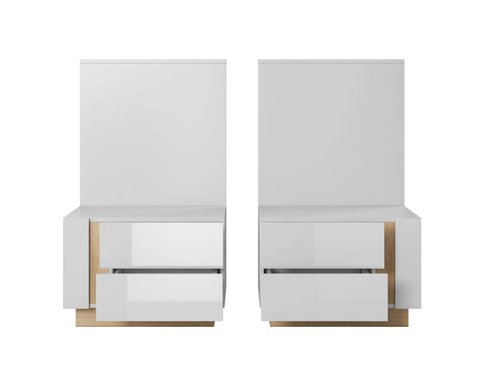 Set of Bedside Tables ARCO White / White Gloss