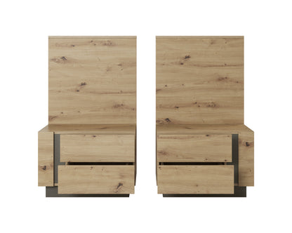 Set of Bedside Tables ARCO Oak Artisan / Grey