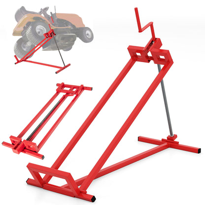 Lawn Mower Lift Jack Riding Mower Lift with Adjustable Height and Angle-Red