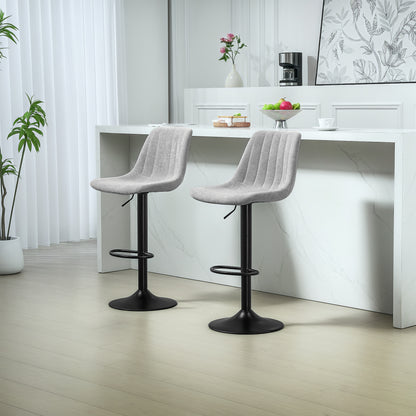 Zestaw dwóch krzesełek kąpielowych HOMCOM Chenille-Feel - szary