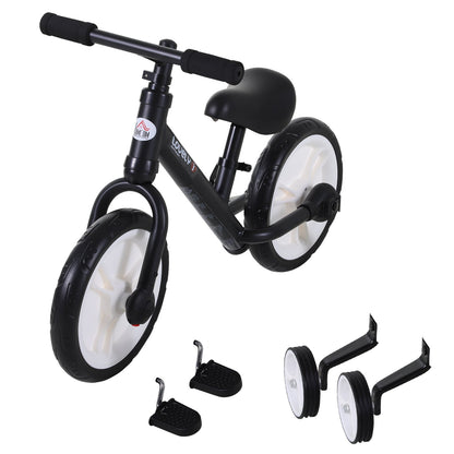 Toddlers Removable Stabiliser Balance Bike Black