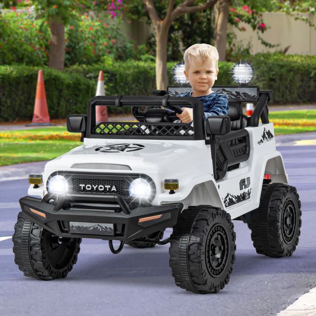 12V 7Ah Licensed Toyota FJ Cruiser Electric Car with Remote Control-White