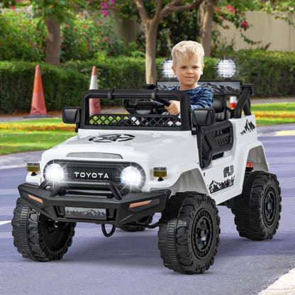 12V 7Ah Licensed Toyota FJ Cruiser Electric Car with Remote Control-White