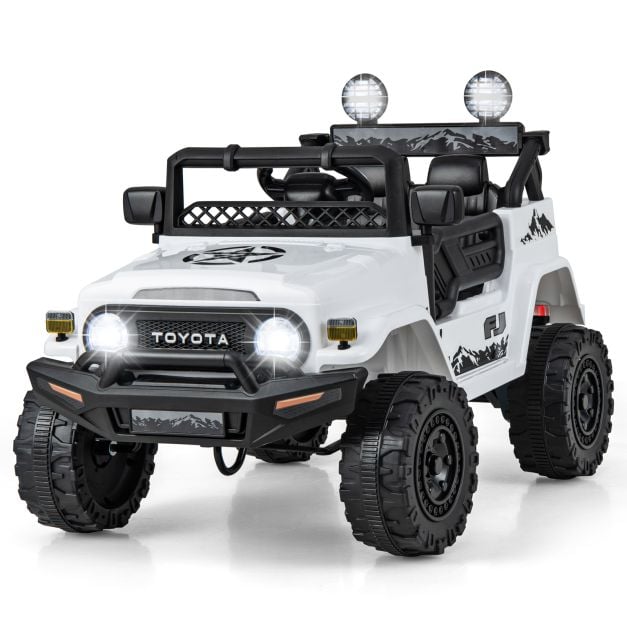 12V 7Ah Licensed Toyota FJ Cruiser Electric Car with Remote Control-White