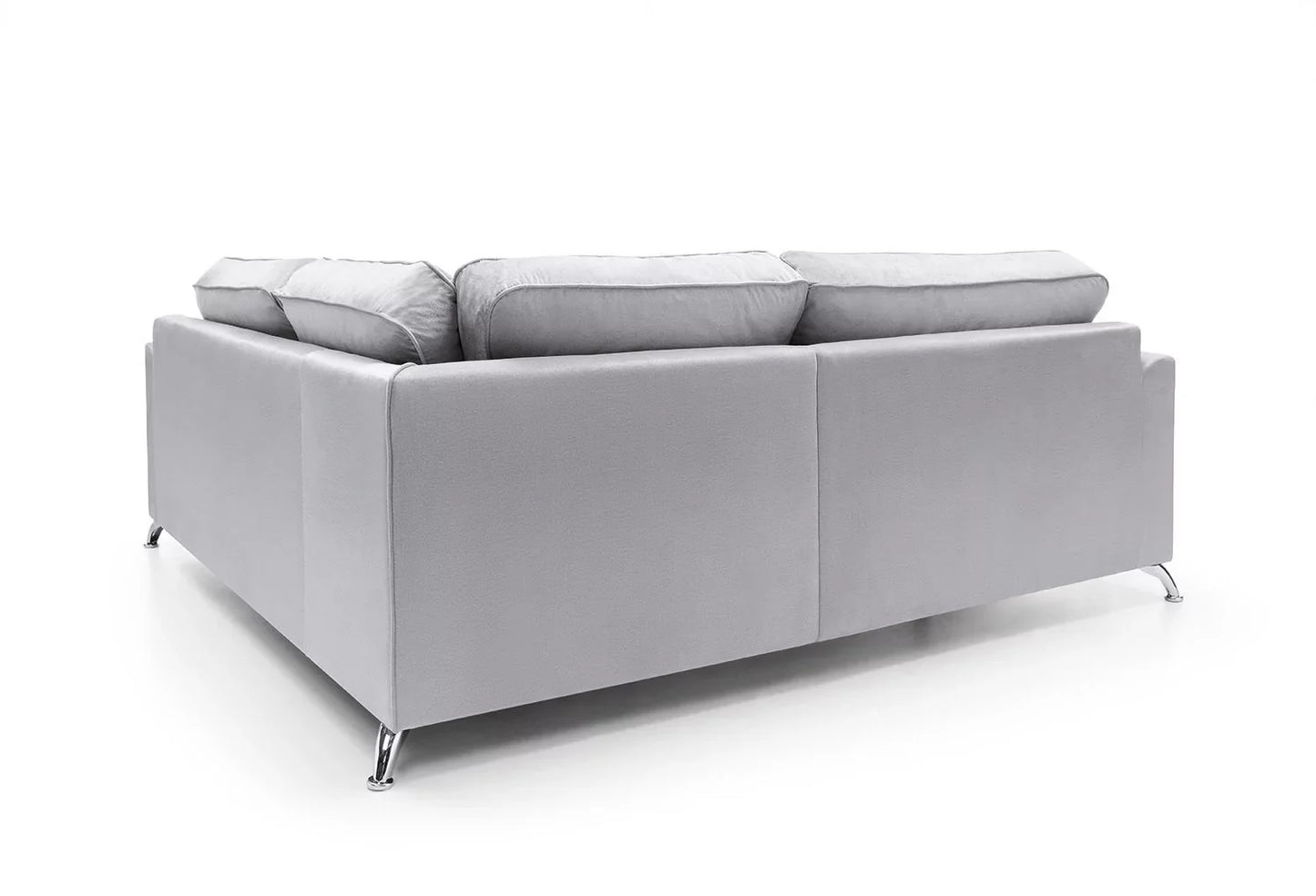 Fergasson Velvet Corner Sofa - Light Grey