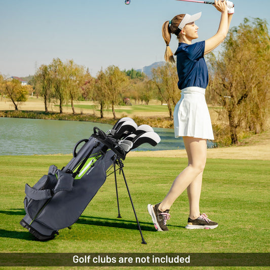 Lightweight Golf Stand Bag with 8 Way Top Dividers-Grey