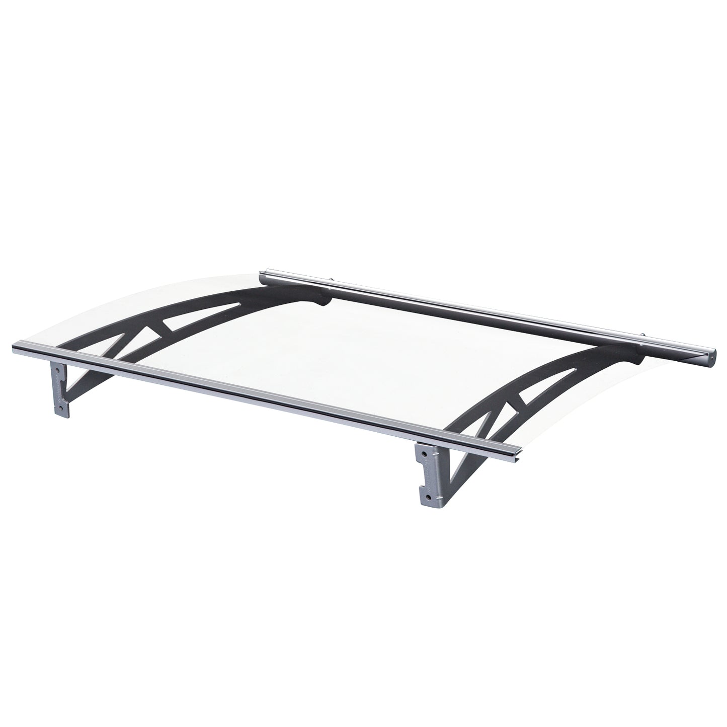 Markiza na drzwi Outsunny, osłona przeciwdeszczowa, osłona okienna, osłona przednia, tylna, osłona okienna, aluminiowy uchwyt 120 cm x 90 cm