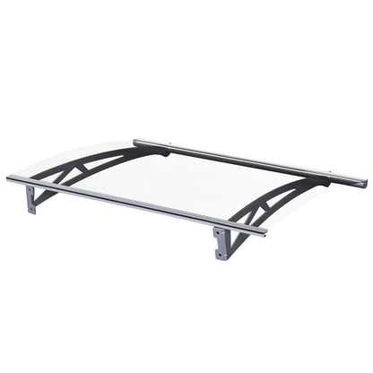Markiza na drzwi Outsunny, osłona przeciwdeszczowa, osłona okienna, osłona przednia, tylna, osłona okienna, aluminiowy uchwyt 120 cm x 90 cm