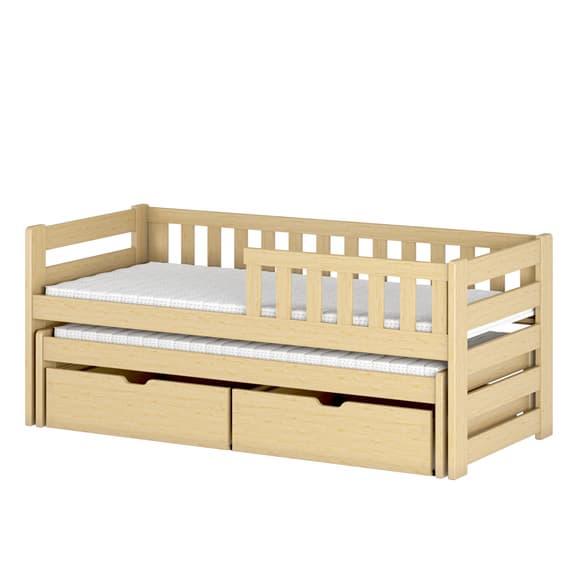 Wooden Double Bed Bolko With Trundle