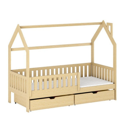 Wooden Single Bed Natan With Storage