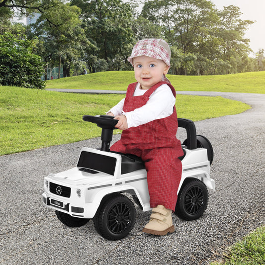 HOMCOM 3 in 1 Kids Ride On Car G350 Licensed Foot To Floor Slider Toddler Push Along NO POWER White 12-36 months