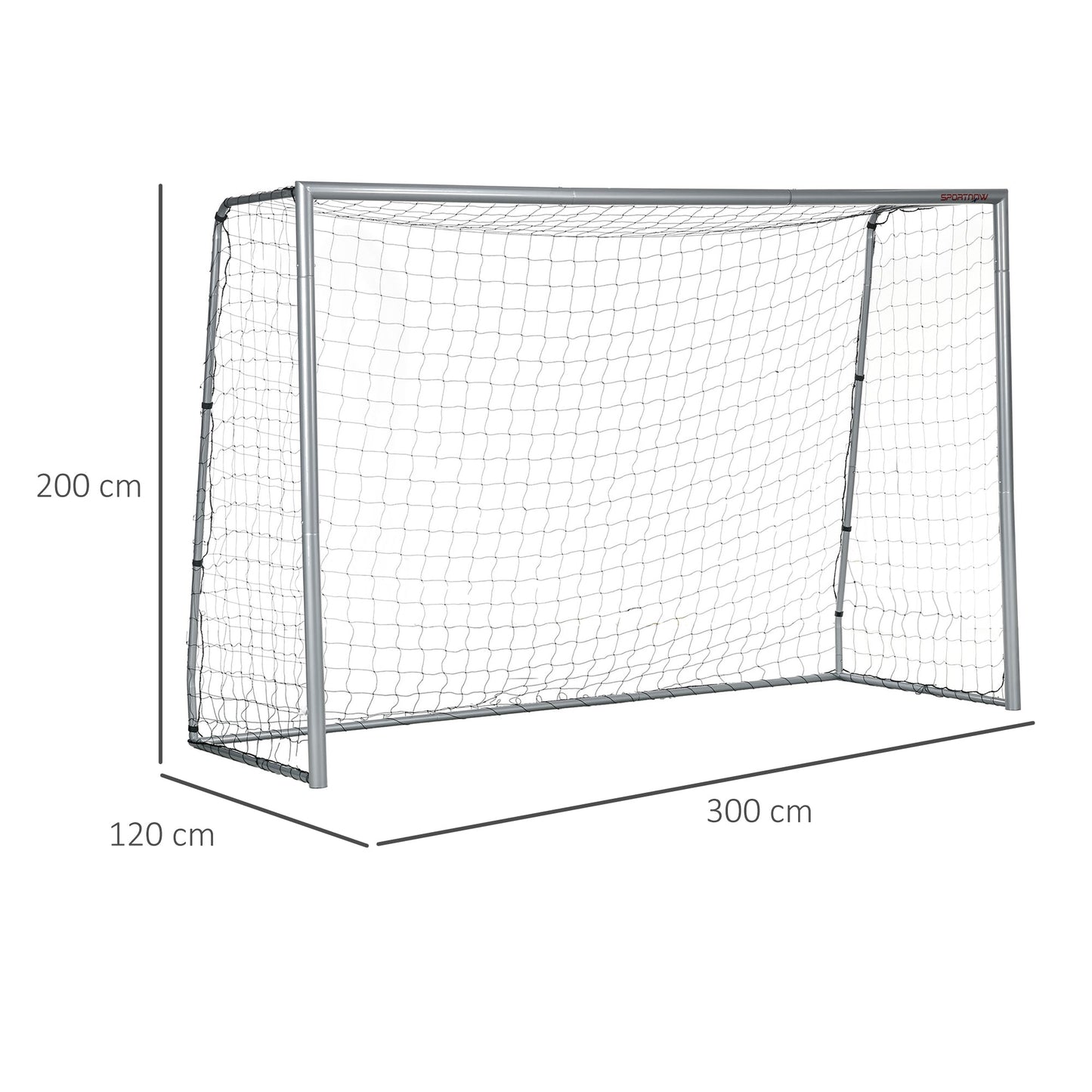 SPORTNOW 10ft x 6.5ft Football Goal, Football Net for Garden with Ground Stakes, Quick and Simple Set Up