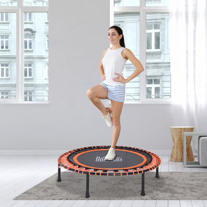 HOMCOM Mini Trampoline Fitness Trampoline,_101.6 x 25Hcm-Black/Orange