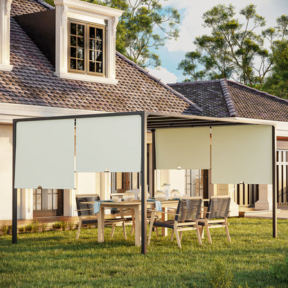 Outsunny 3 x 4m Pergola ogrodowa zewnętrzna - kremowo-biała