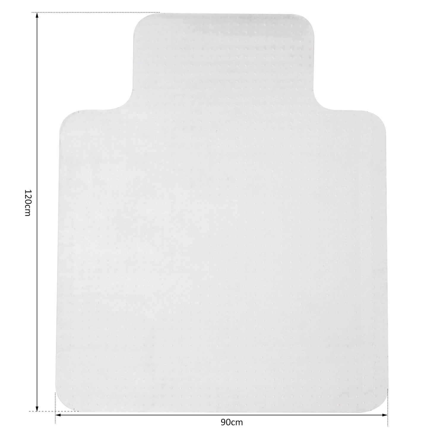 HOMCOM Office Carpet Protector Mata na krzesło Przezroczysta Kolczasta Antypoślizgowa Mata z Matą Matową
