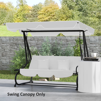 Outsunny 145 x 200Wcm Swing Chair Canopy Replacement - Light Grey