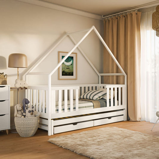 Wooden Single Bed Magic With Trundle