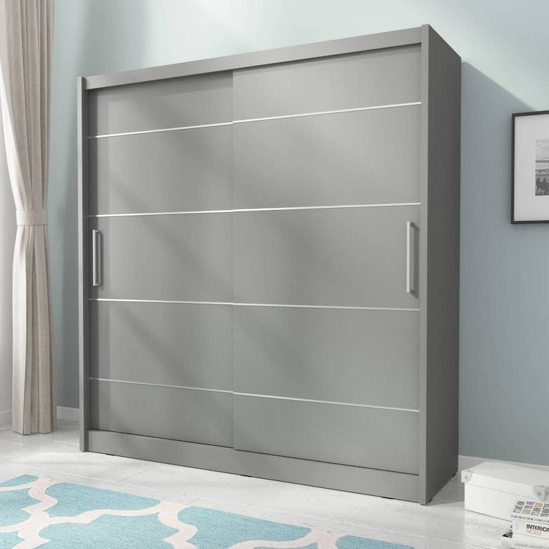 Maja Alu Sliding Door Wardrobe 200cm