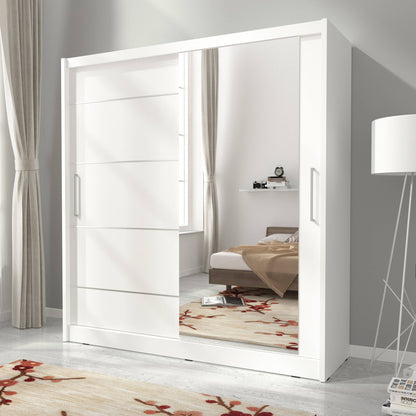 Maja I Alu Sliding Door Wardrobe 200cm