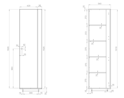 Modico MC-02 Tall Cabinet 54cm