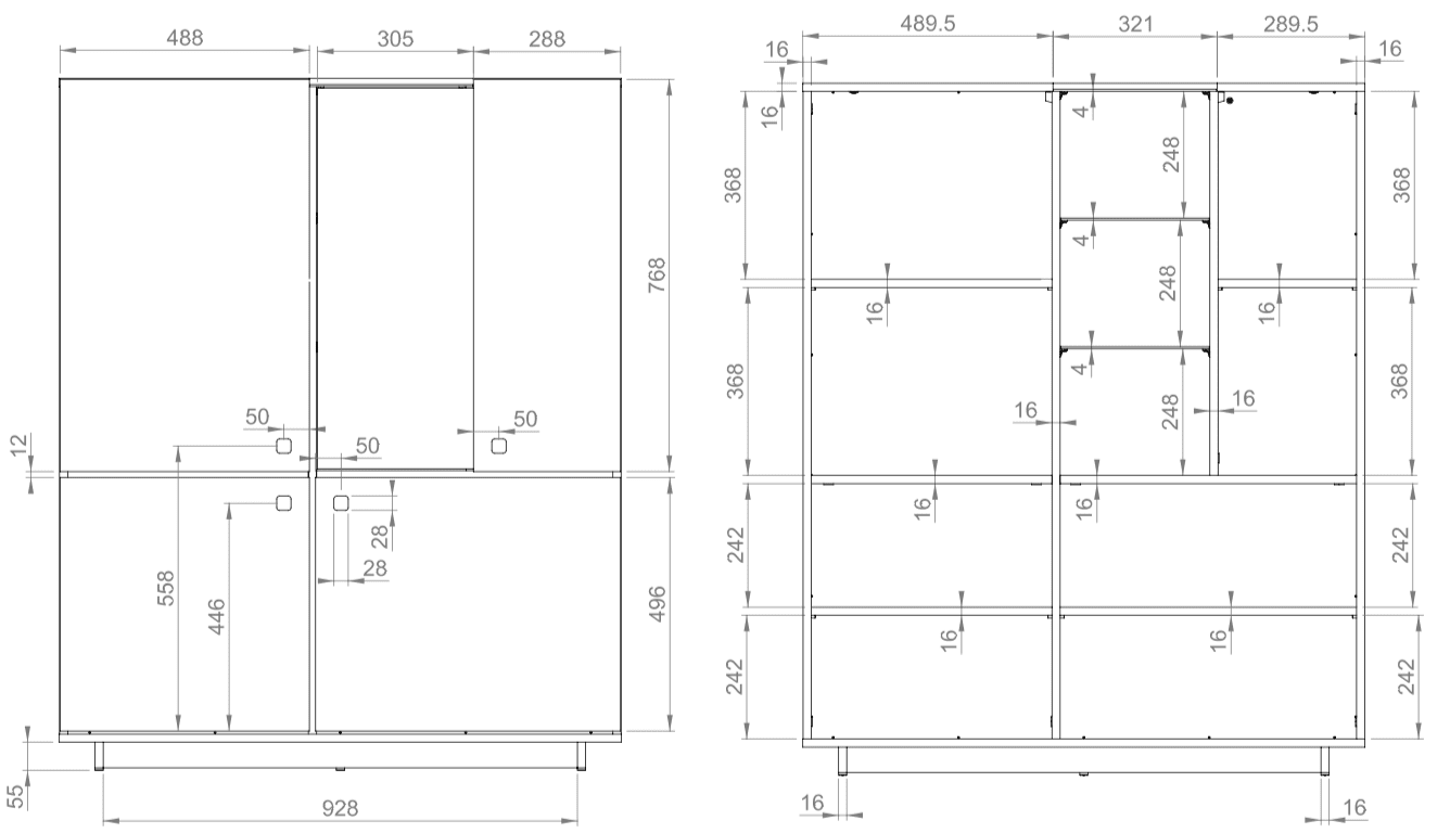 Modico MC-04 Display Cabinet 110cm