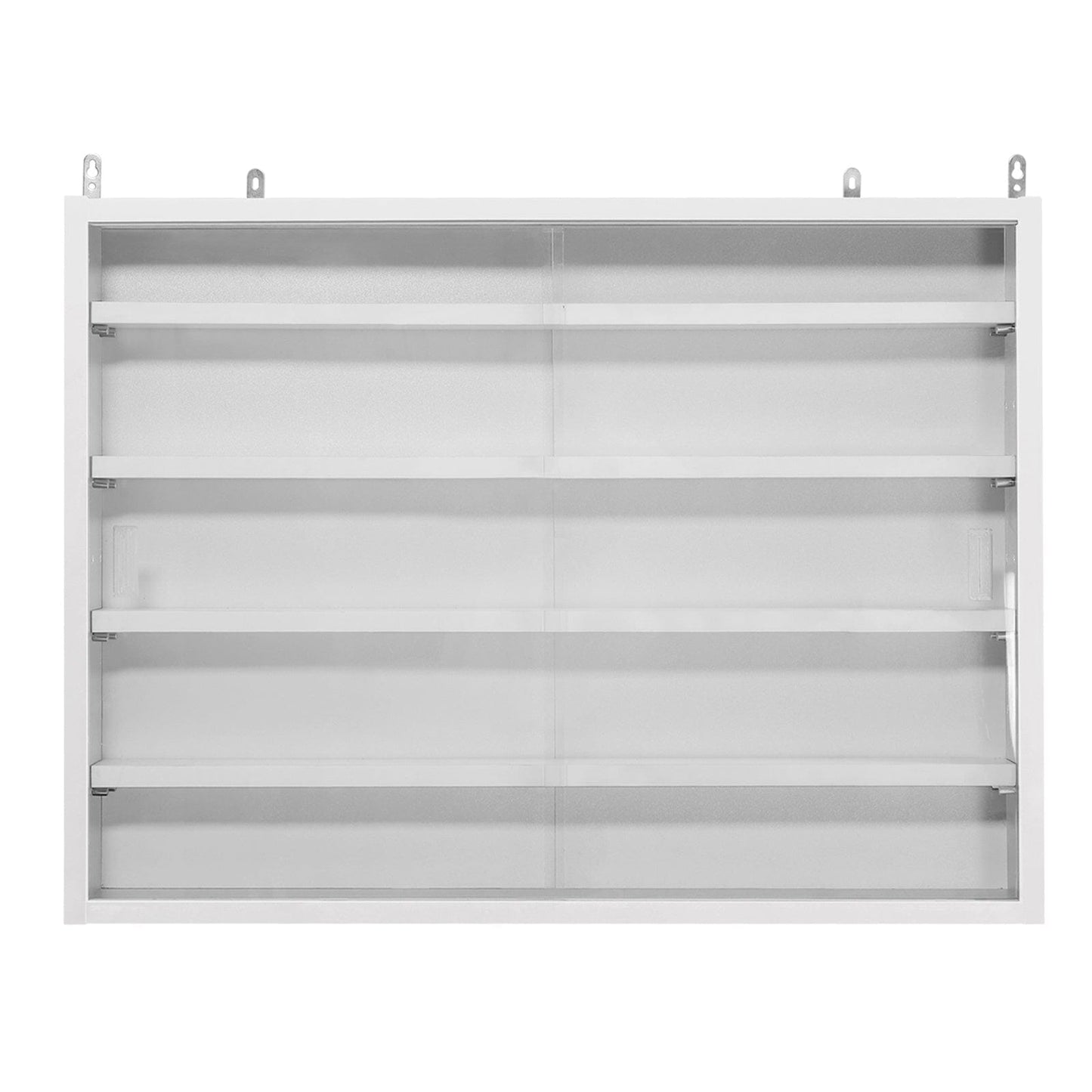 White Wall-Mounted Display Cabinet with Acrylic Front