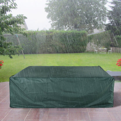 Outsunny Duży zestaw mebli ogrodowych Patio Pokrowiec 600D Oxford Square Wodoodporny, 230 x 230 x 70 cm, Zielony
